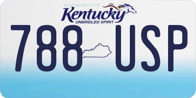 KY license plate 788USP