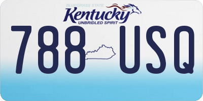 KY license plate 788USQ