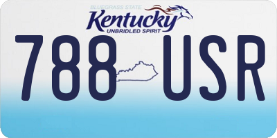 KY license plate 788USR