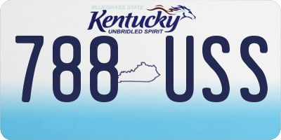 KY license plate 788USS