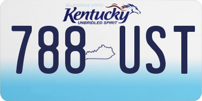 KY license plate 788UST