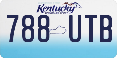 KY license plate 788UTB