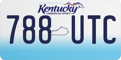 KY license plate 788UTC