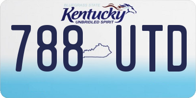 KY license plate 788UTD