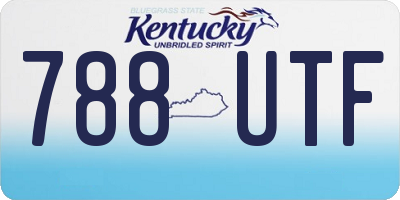KY license plate 788UTF