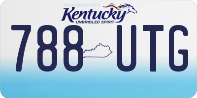 KY license plate 788UTG