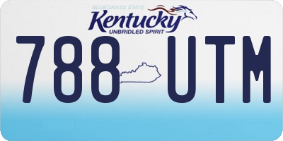 KY license plate 788UTM