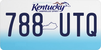 KY license plate 788UTQ