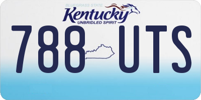 KY license plate 788UTS
