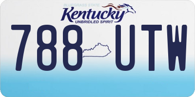KY license plate 788UTW