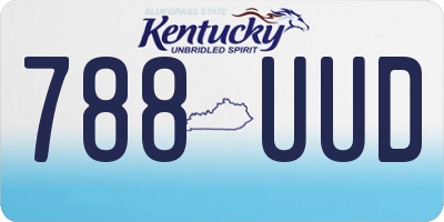 KY license plate 788UUD