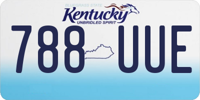 KY license plate 788UUE