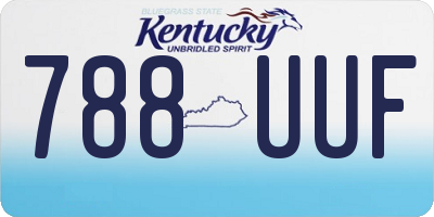 KY license plate 788UUF