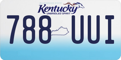 KY license plate 788UUI