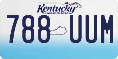 KY license plate 788UUM