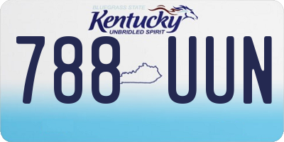 KY license plate 788UUN