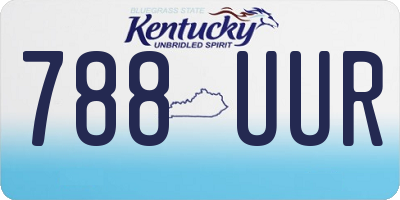 KY license plate 788UUR