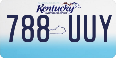 KY license plate 788UUY