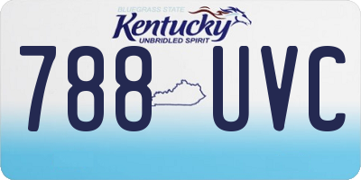 KY license plate 788UVC