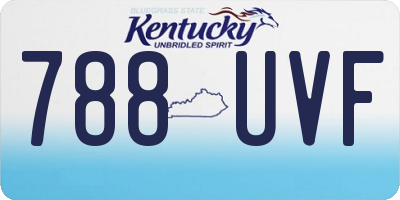 KY license plate 788UVF