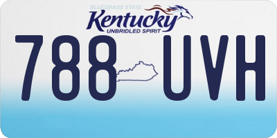 KY license plate 788UVH