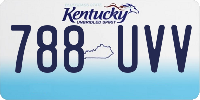 KY license plate 788UVV