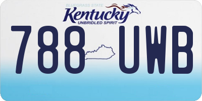 KY license plate 788UWB