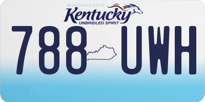 KY license plate 788UWH