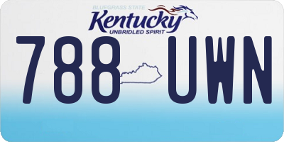 KY license plate 788UWN