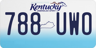 KY license plate 788UWO