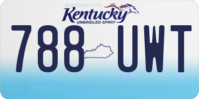 KY license plate 788UWT