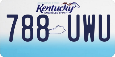 KY license plate 788UWU