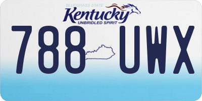 KY license plate 788UWX