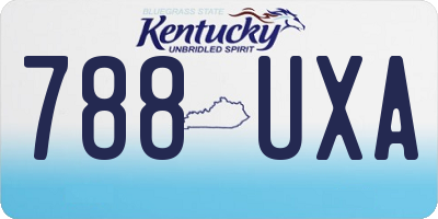 KY license plate 788UXA