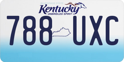 KY license plate 788UXC