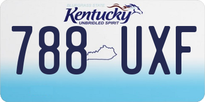 KY license plate 788UXF