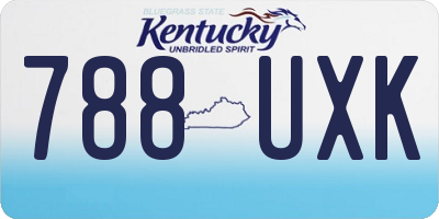 KY license plate 788UXK