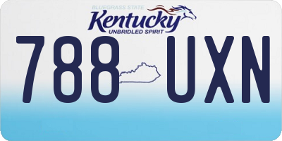 KY license plate 788UXN