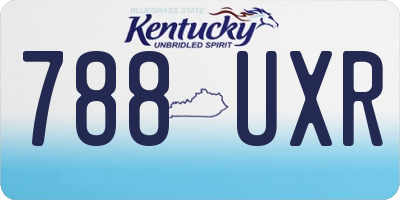 KY license plate 788UXR