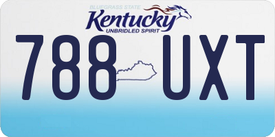KY license plate 788UXT