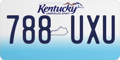 KY license plate 788UXU