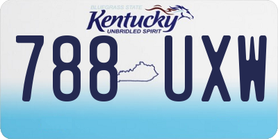 KY license plate 788UXW