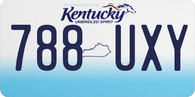 KY license plate 788UXY