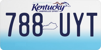 KY license plate 788UYT