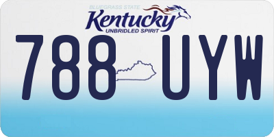KY license plate 788UYW