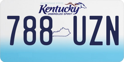 KY license plate 788UZN