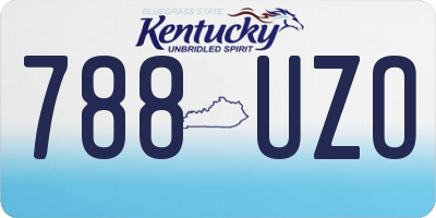 KY license plate 788UZO