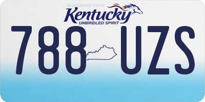 KY license plate 788UZS