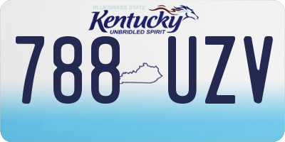 KY license plate 788UZV