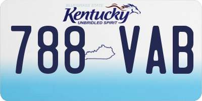 KY license plate 788VAB
